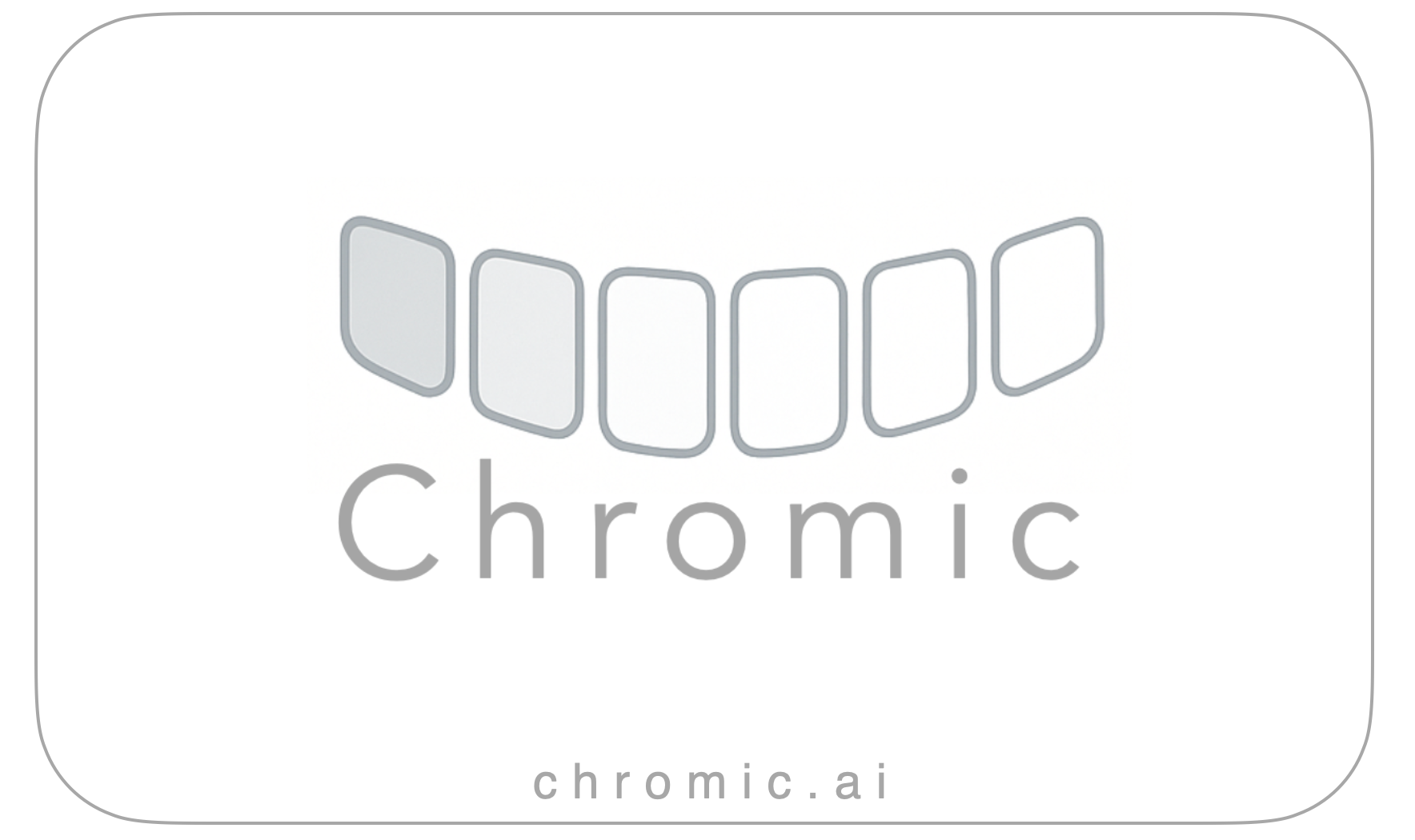White reverse of the Chromic Card, with the smile symbol above the Chromic name and chromic.ai address.
